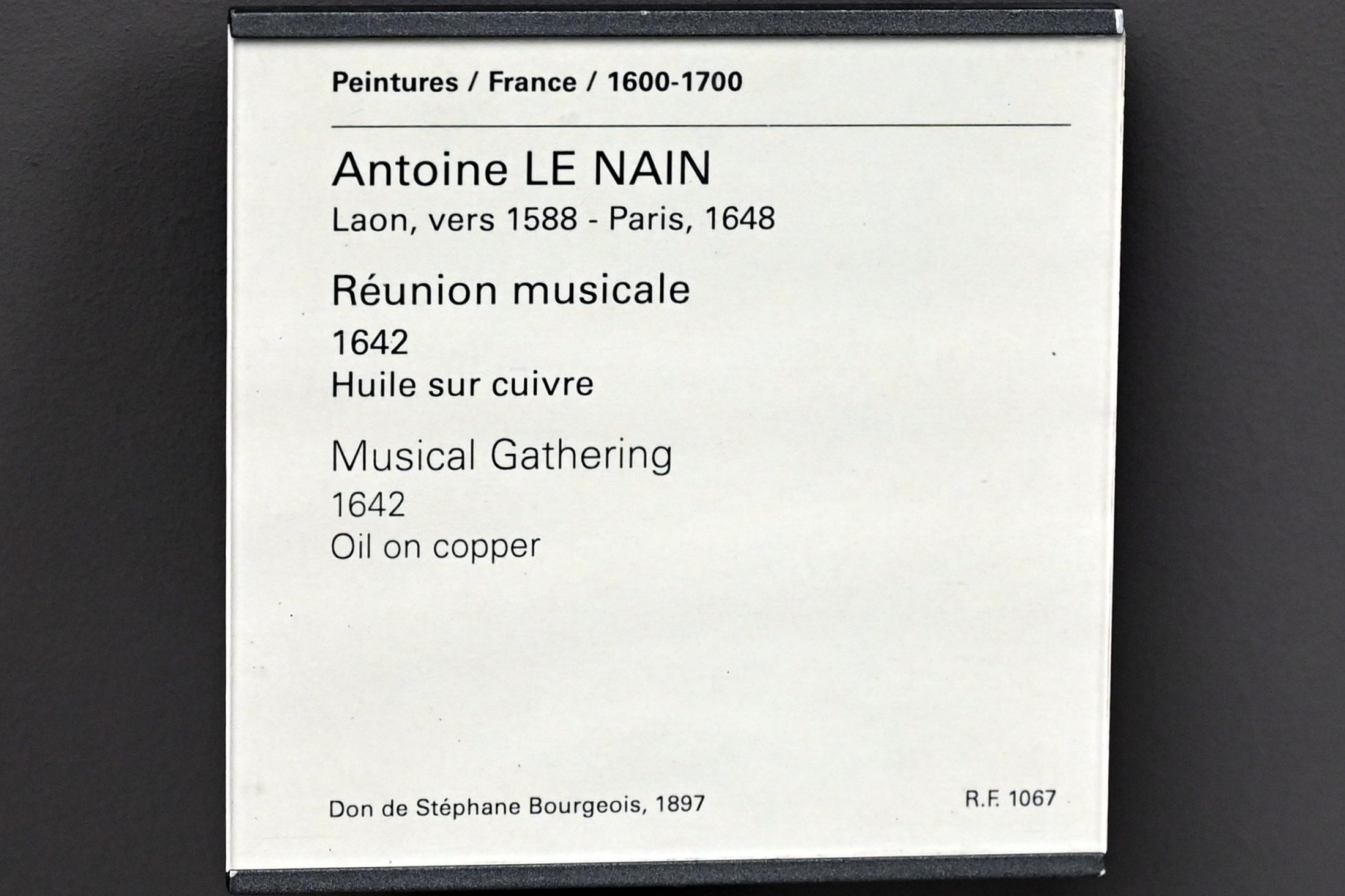 Antoine Le Nain (1640–1647), Musikalische Zusammenkunft, Paris, Musée du Louvre, Saal 912, 1642, Bild 2/2