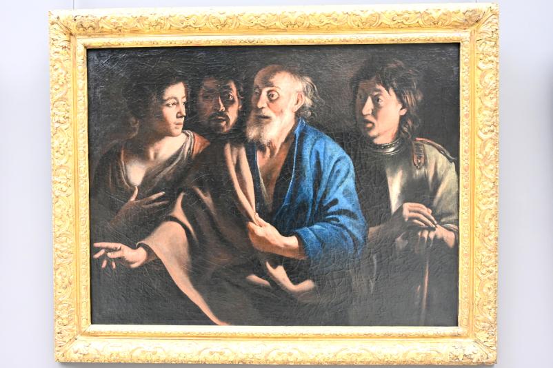 Mathieu Le Nain (1645–1650), Verleugnung des Petrus, Paris, Musée du Louvre, Saal 912, um 1648, Bild 1/2