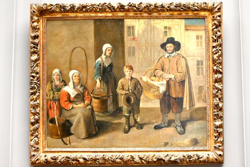 Jean Michelin (1654–1656), Der Brotverkäufer und die Wasserträgerinnen, Paris, Musée du Louvre, Saal 912, um 1653–1656
