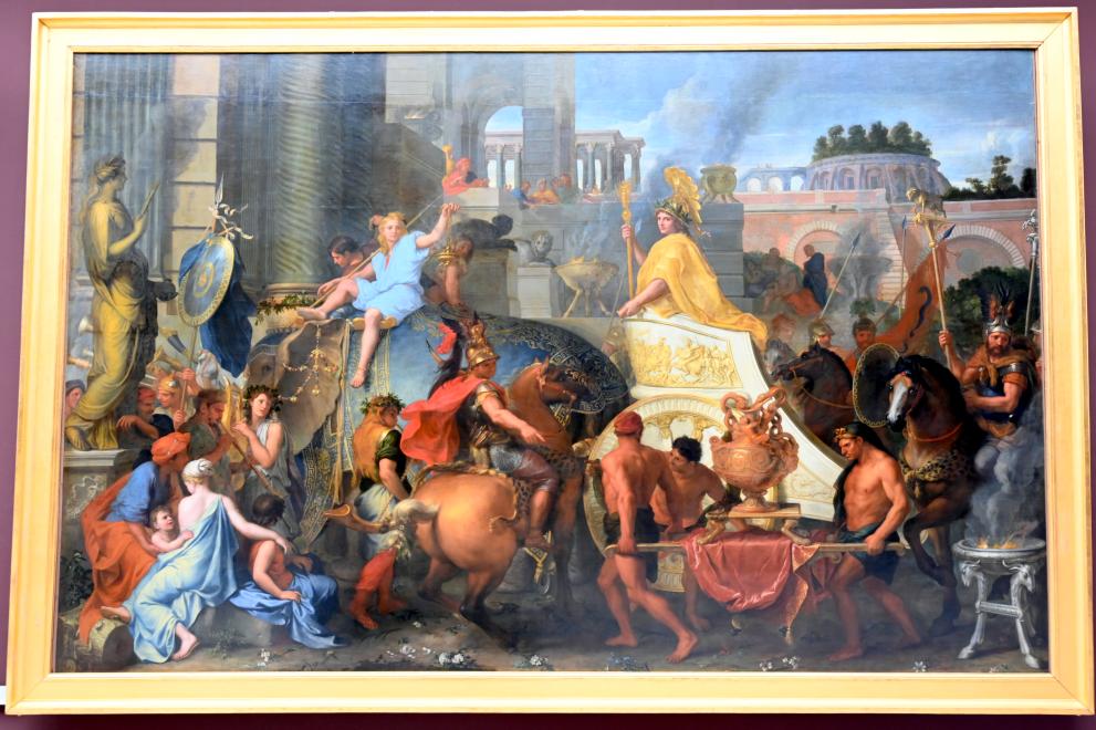 Charles Le Brun (1640–1689), Einzug Alexanders in Babylon (Der Triumph Alexanders), Paris, Musée du Louvre, Saal 914, 1665