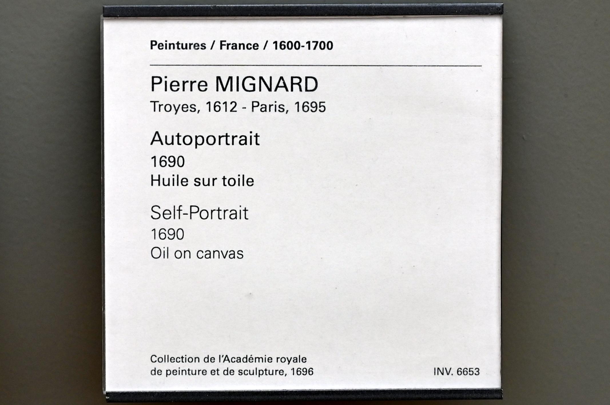 Pierre Mignard (1645–1691), Selbstporträt, Paris, Musée du Louvre, Saal 916, 1690, Bild 2/2