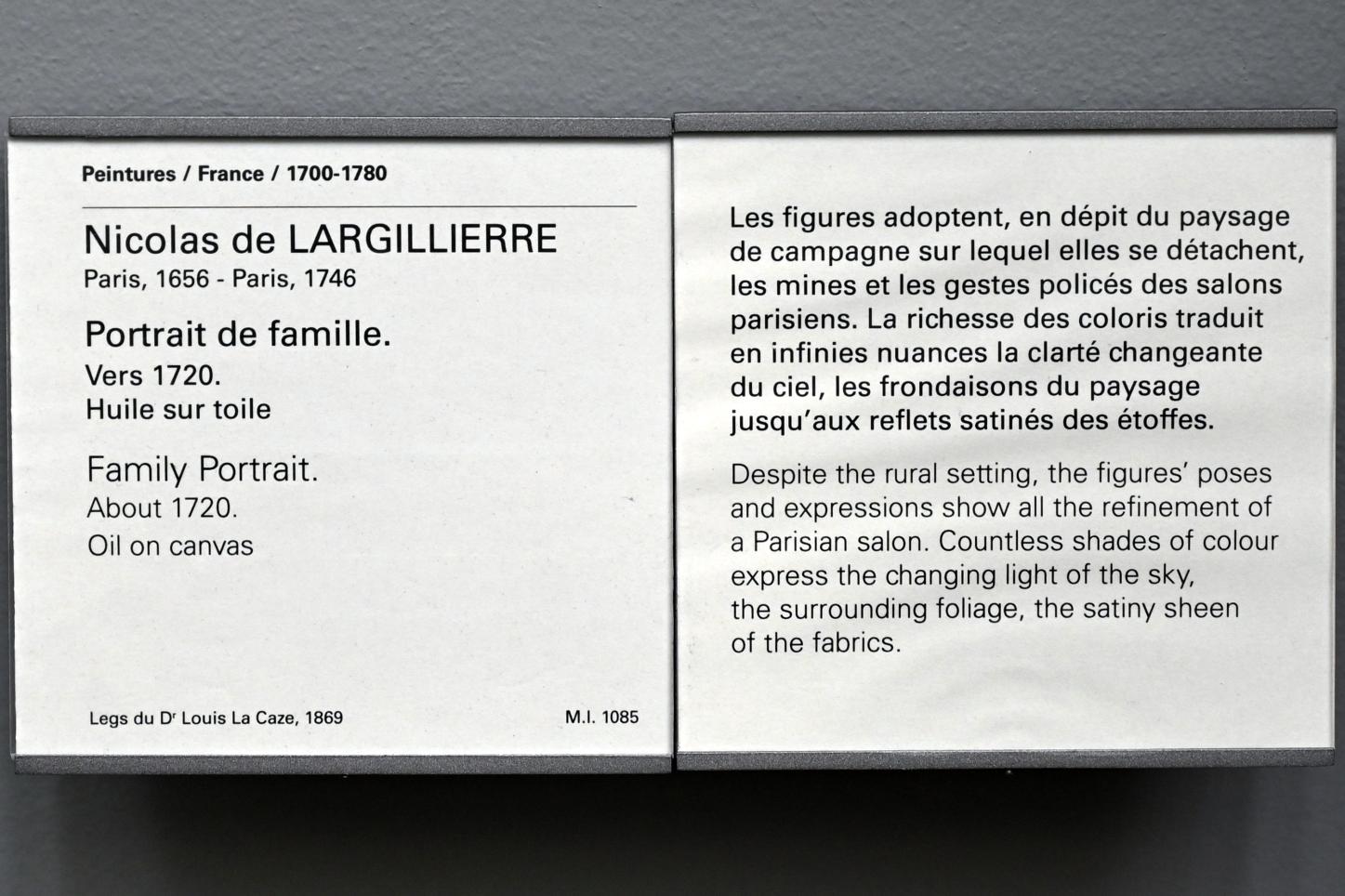 Nicolas de Largillière (1680–1730), Familienporträt, Paris, Musée du Louvre, Saal 917, um 1720, Bild 2/2