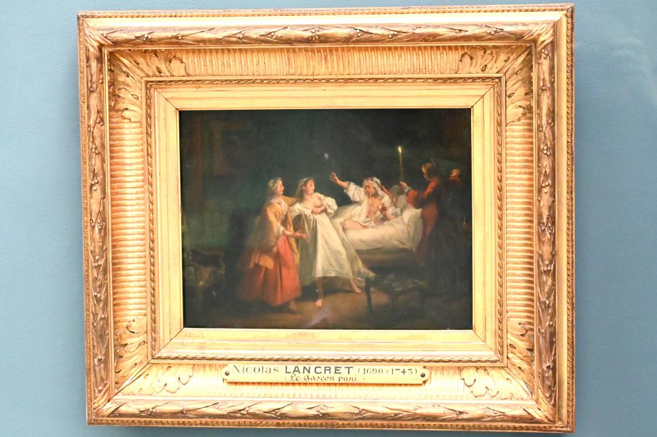 Nicolas Lancret (1723–1743), Die Bestrafung der Gascogne (Le Gascon Puni), Paris, Musée du Louvre, Saal 918, um 1738