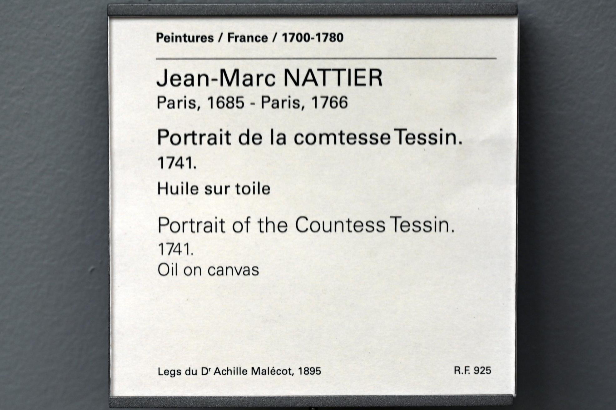 Jean-Marc Nattier (1719–1756), Porträt der Gräfin Ulla Tessin (1711-1768), Paris, Musée du Louvre, Saal 919, 1741, Bild 2/2