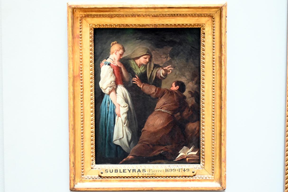 Pierre Subleyras (1733–1747), Der Einsiedler oder Bruder Luce, aus den Erzählungen des Dichters Jean de La Fontaine (1621-1695), Paris, Musée du Louvre, Saal 921, um 1732–1736