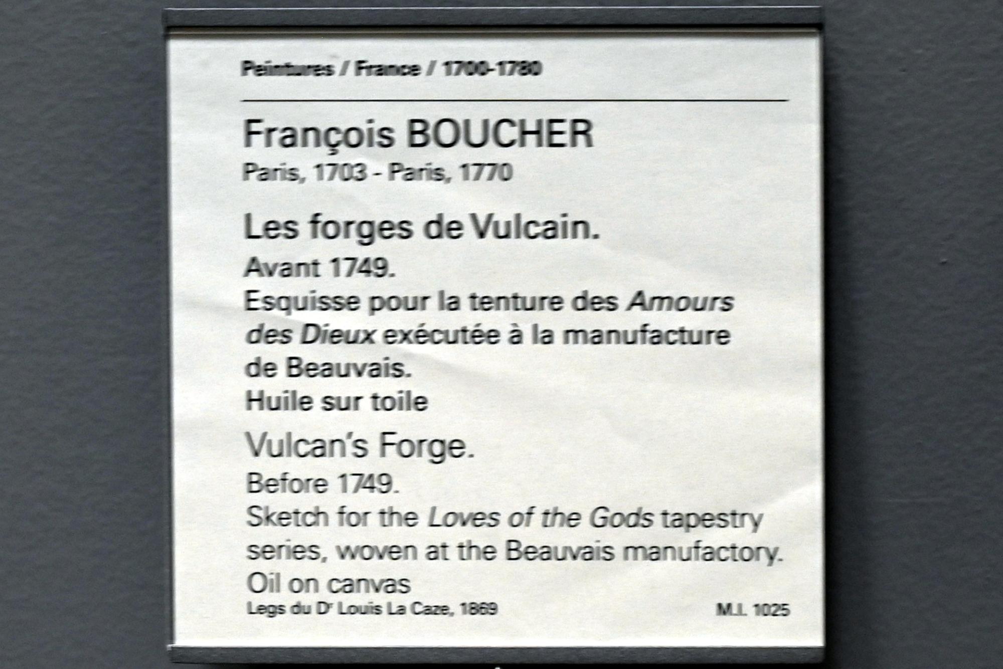 François Boucher (1728–1800), Die Schmiede des Vulkan, Paris, Musée du Louvre, Saal 921, vor 1749, Bild 2/2