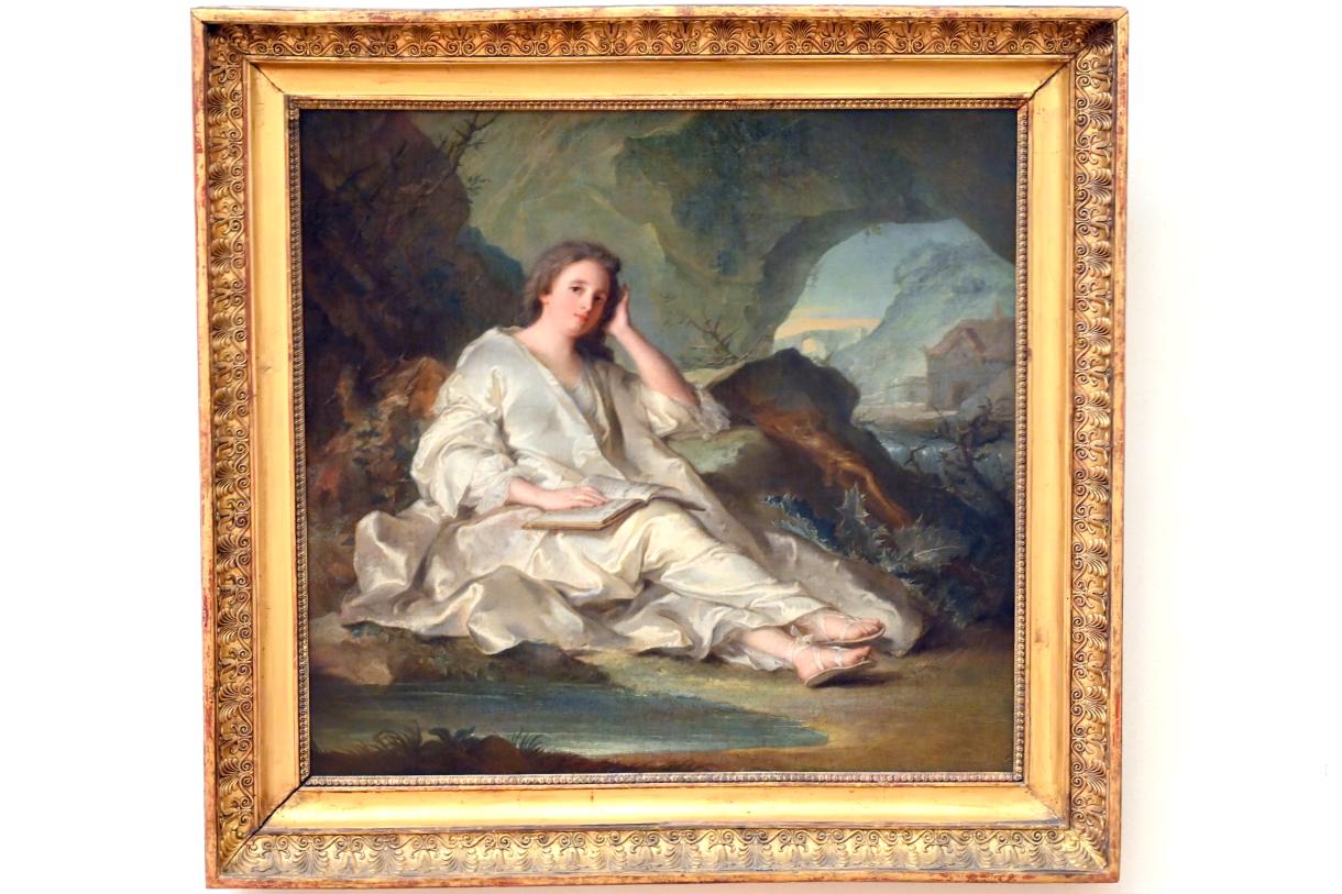 Jean-Marc Nattier (1719–1756), Der Büßer in der Wüste (Porträt der Gräfin von Mailly (1710-1751) als Büßerin), Paris, Musée du Louvre, Saal 924, 1743, Bild 1/2