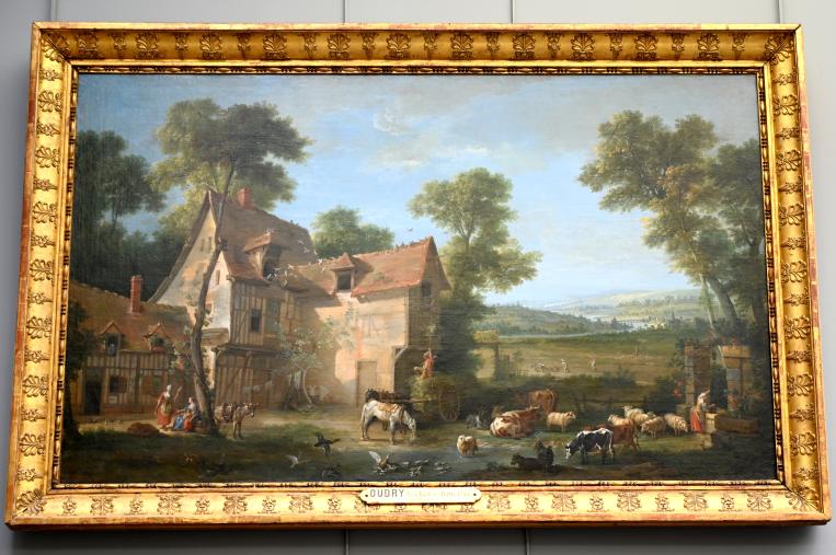 Jean-Baptiste Oudry (1724–1753), Der Bauernhof (Landwirtschaft), Paris, Musée du Louvre, Saal 927, 1750, Bild 1/2
