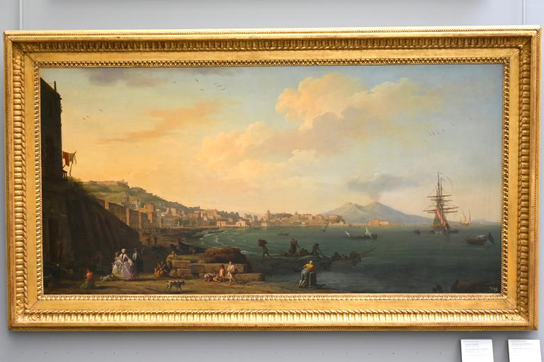 Claude Joseph Vernet (1742–1774), Blick auf Neapel und den Vesuv, Paris, Musée du Louvre, Saal 927, um 1748, Bild 1/2
