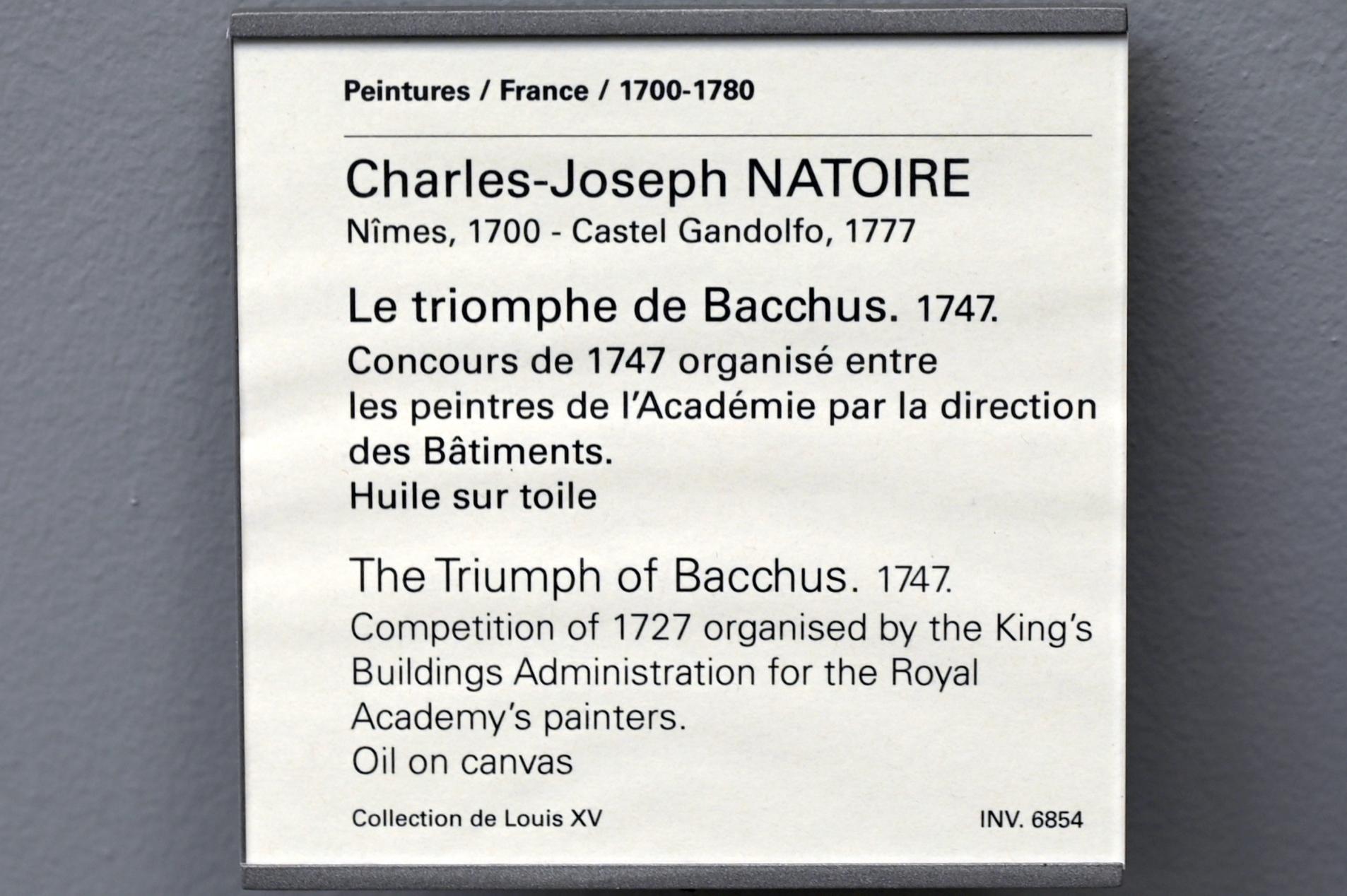 Charles-Joseph Natoire (1740–1747), Triumph des Bacchus, Paris, Musée du Louvre, Saal 927, 1747, Bild 2/2