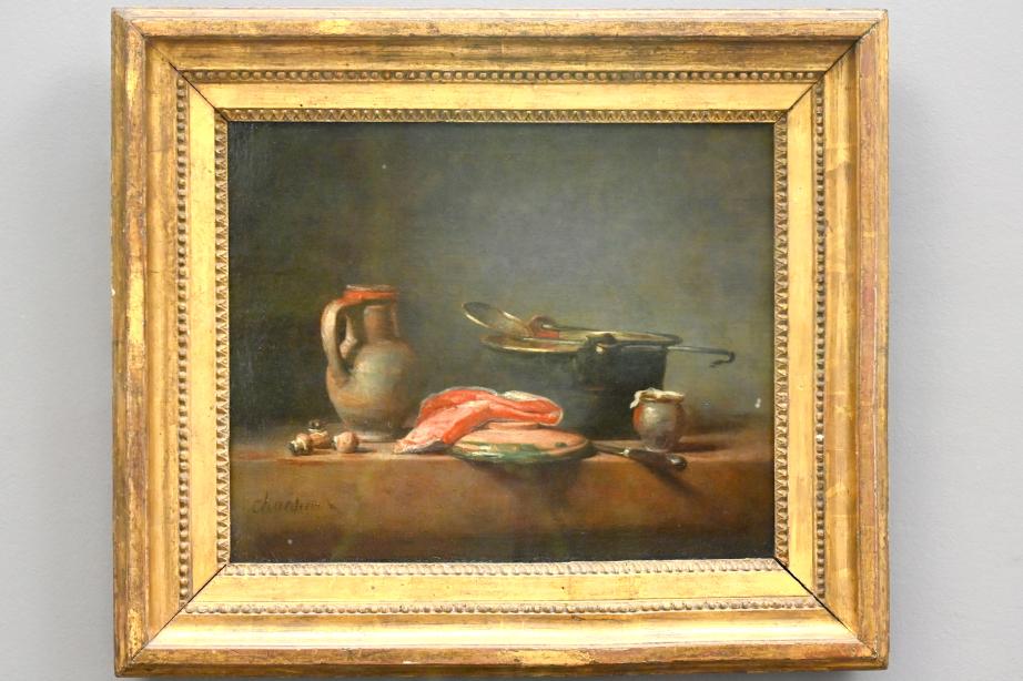 Jean Siméon Chardin (1725–1768), Der Kupfertopf, Paris, Musée du Louvre, Saal 928, um 1750–1760