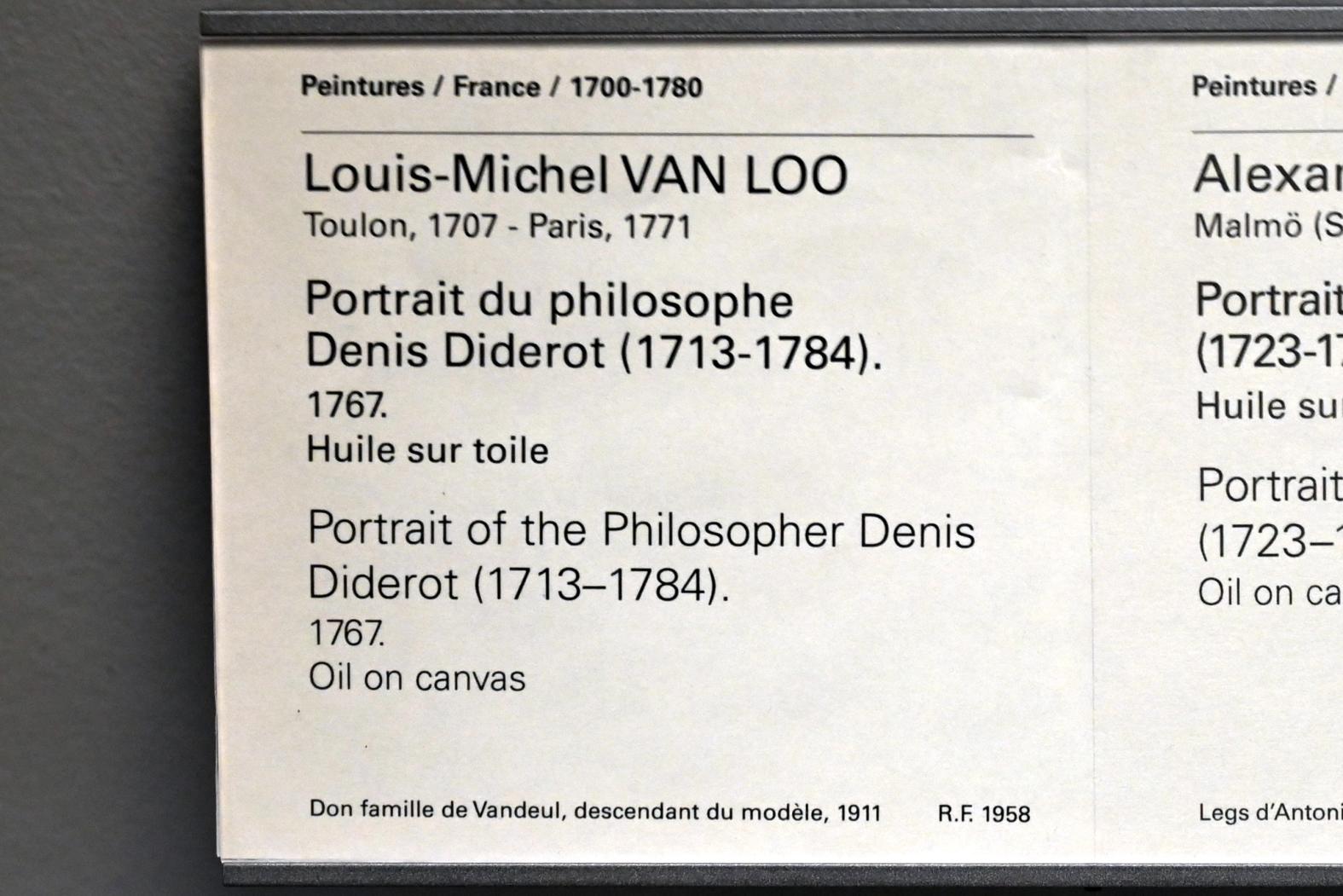 Louis-Michel van Loo (1764–1769), Porträt des Philosophen Denis Diderot (1713-1784), Paris, Musée du Louvre, Saal 928, 1767, Bild 2/2