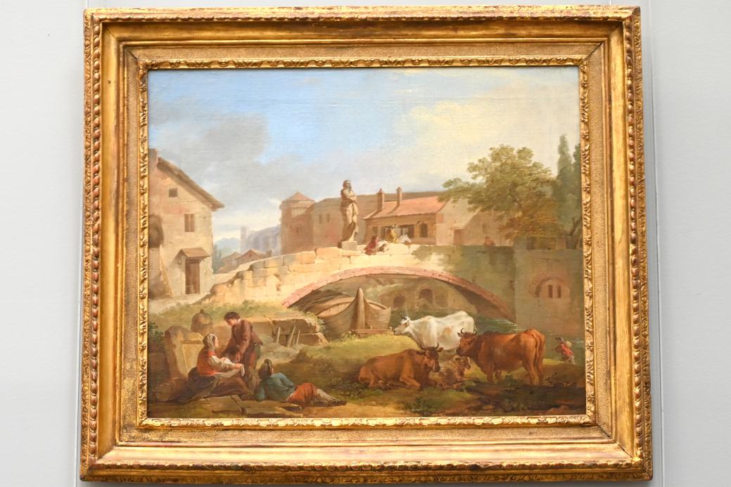 Jean-Baptiste-Marie Pierre (1740–1749), Italienisches Dorf, Paris, Musée du Louvre, Saal 929, 1749