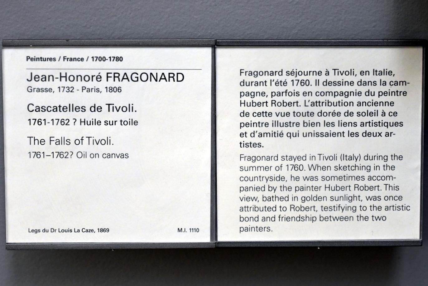Jean-Honoré Fragonard (1751–1784), Die Wasserfälle von Tivoli, Paris, Musée du Louvre, Saal 929, um 1761–1762, Bild 2/2