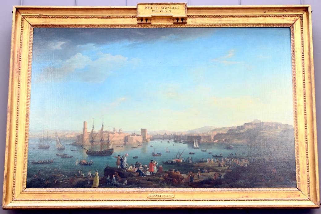 Claude Joseph Vernet (1742–1774), Hafeneinfahrt von Marseille, Paris, Musée du Louvre, Saal 929, 1754, Bild 1/2