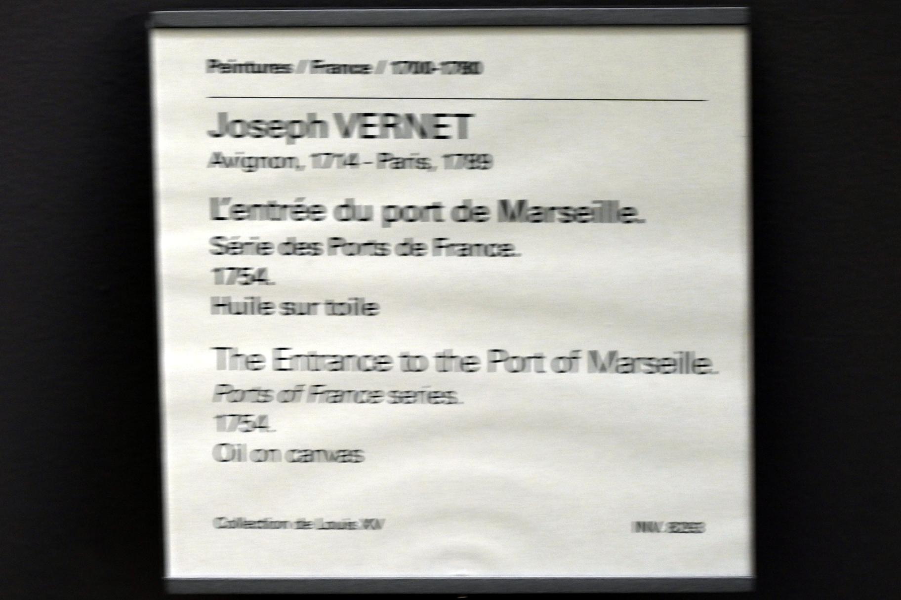 Claude Joseph Vernet (1742–1774), Hafeneinfahrt von Marseille, Paris, Musée du Louvre, Saal 929, 1754, Bild 2/2