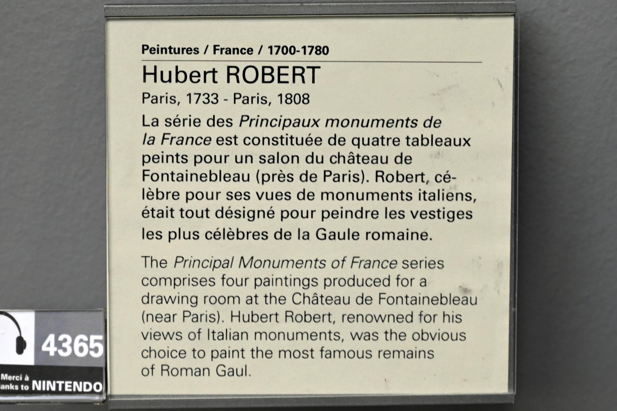 Hubert Robert (1759–1803), Der Pont du Gard, Paris, Musée du Louvre, Saal 929, 1787, Bild 3/3