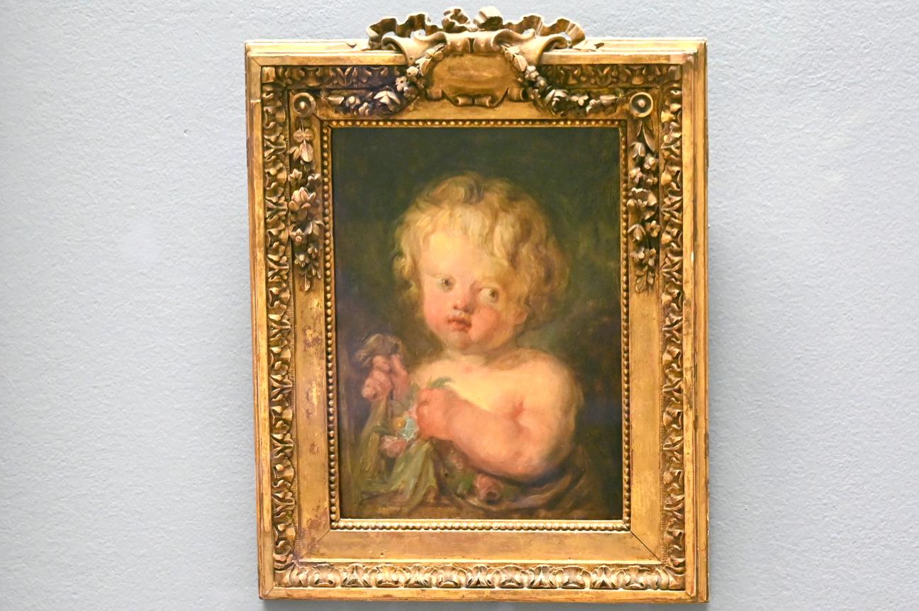 Jean-Honoré Fragonard (1751–1784), Kind mit Blumen, Paris, Musée du Louvre, Saal 930, um 1780–1785, Bild 1/2