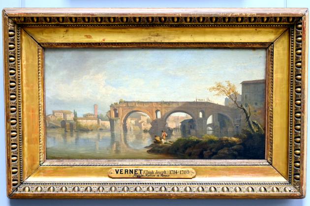 Claude Joseph Vernet (1742–1774), Ponte Rotto (Pons Aemilius) in Rom, Paris, Musée du Louvre, Saal 930, 1745