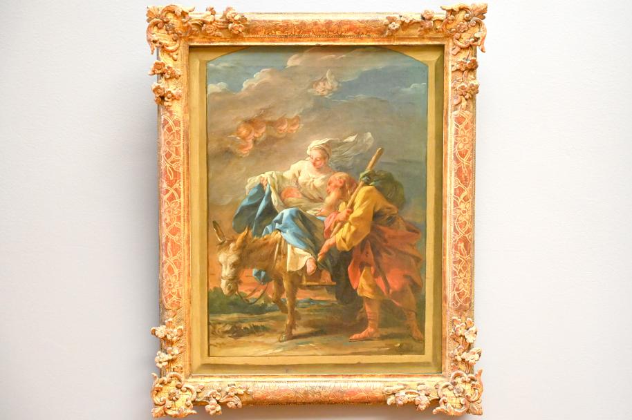 Noël Hallé (1748–1772), Flucht nach Ägypten, Orléans, ehem. Abtei Notre-Dame-de-Bonne-Nouvelle, jetzt Paris, Musée du Louvre, Saal 932, 1759