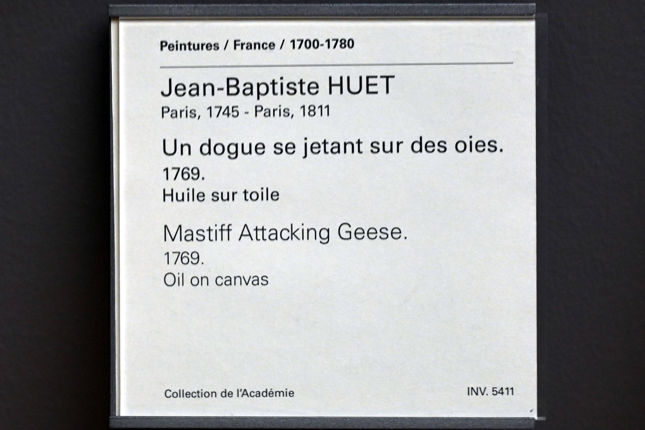 Jean-Baptiste Huet (1769), Doggen-Angriff auf Gänse, Paris, Musée du Louvre, Saal 933, 1769, Bild 2/2
