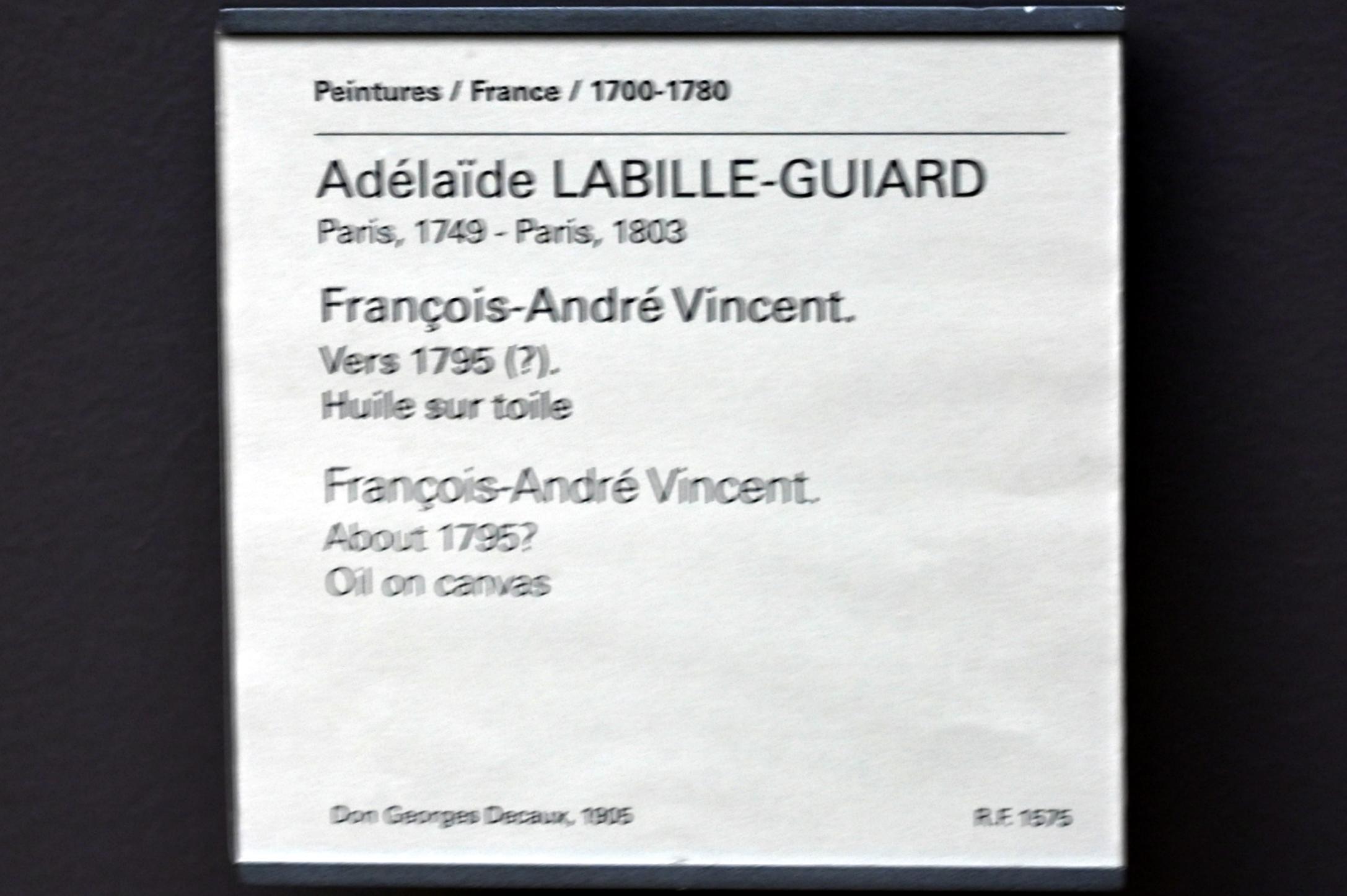 Adélaïde Labille-Guiard (1785–1795), Porträt des Malers François-André Vincent, Paris, Musée du Louvre, Saal 933, um 1795, Bild 2/2