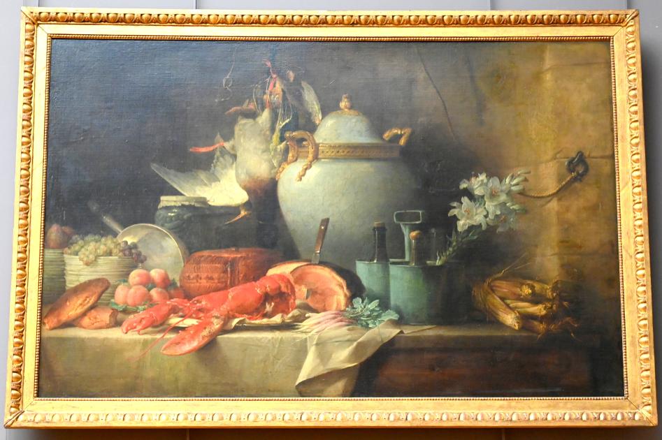Anne Vallayer-Coster (1767–1816), Vase, Hummer, Obst und Wild, Paris, Musée du Louvre, Saal 933, vor 1817, Bild 1/2