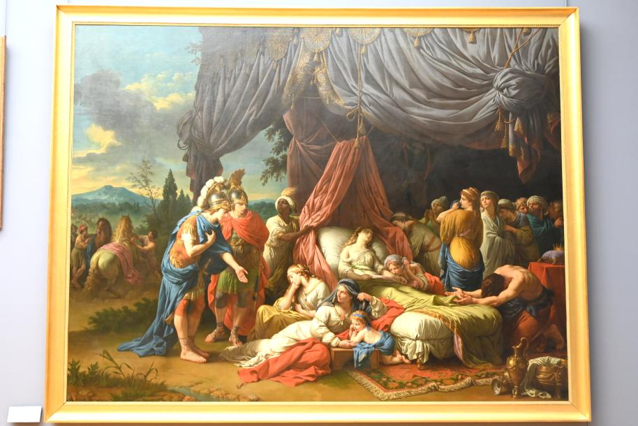 Louis Jean François Lagrenée (1764–1784), Der Tod der Ehefrau des Königs Darius, Paris, Musée du Louvre, Saal 934, 1784–1785, Bild 1/2