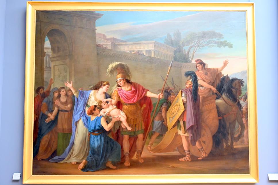 Joseph-Marie Vien (1750–1786), Der Abschied von Hektor und Andromache, Paris, Musée du Louvre, Saal 934, 1786, Bild 1/2