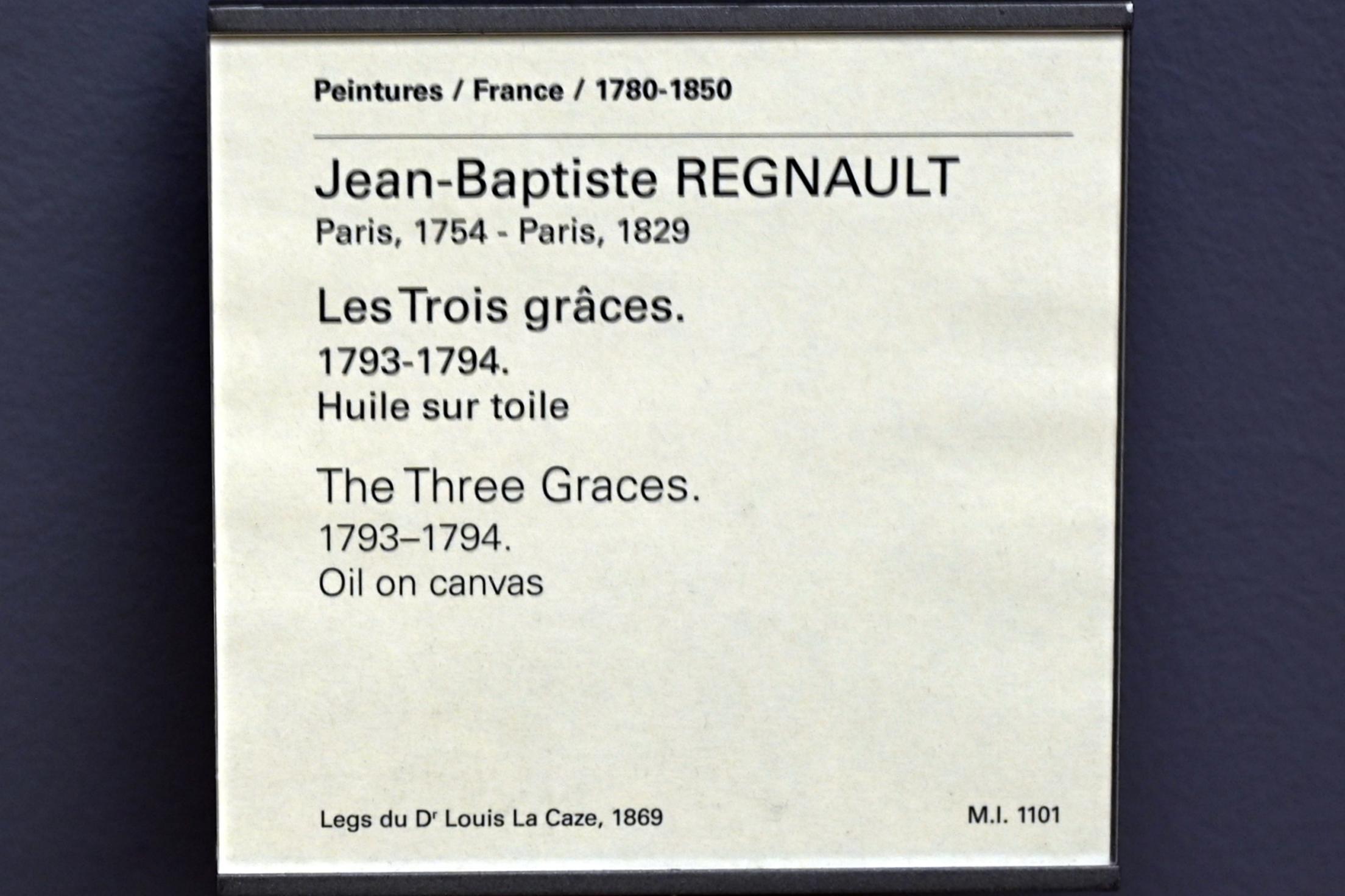 Jean-Baptiste Regnault (1782–1793), Die drei Grazien, Paris, Musée du Louvre, Saal 934, 1793–1794, Bild 2/2