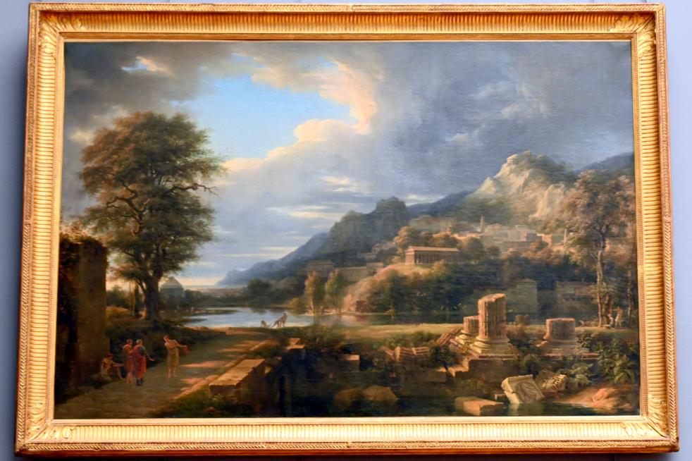 Pierre-Henri de Valenciennes (1780–1786), Die antike Stadt Agrigent in einer imaginären Landschaft, Paris, Musée du Louvre, Saal 935, vor 1787, Bild 1/2