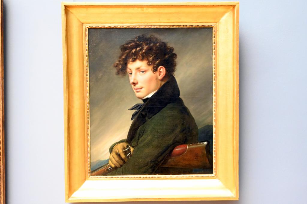 Anne-Louis Girodet-Trioson (1791–1811), Porträt eines jungen Mannes als Jäger, Paris, Musée du Louvre, Saal 935, 1811, Bild 1/2