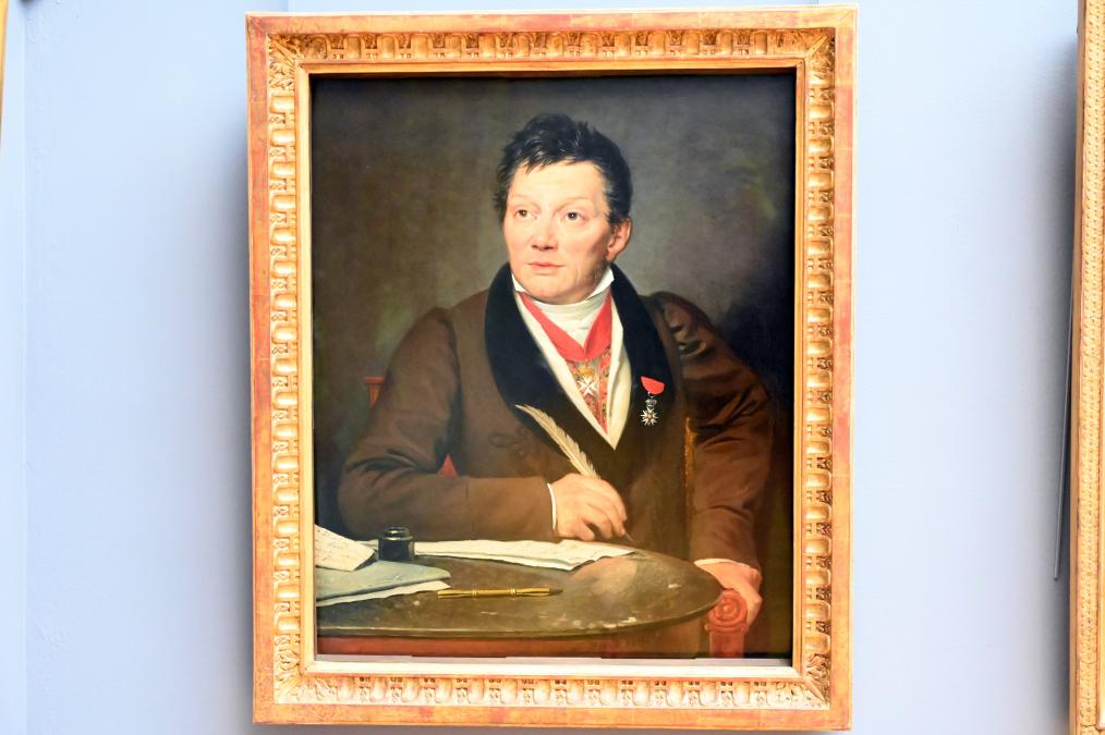 Jacques-Louis David (1782–1824), Porträt des Alexandre Lenoir (1761-1839), Direktor des Museums für französische Denkmäler, Paris, Musée du Louvre, Saal 935, 1815–1817, Bild 1/2