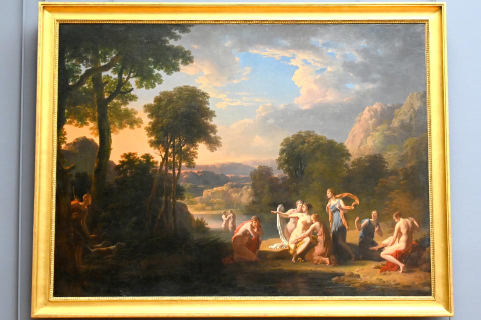 Jacques-Antoine Vallin (1809), Diana und ihre Nymphen werden beim Baden von Aktäon überrascht, Paris, Musée du Louvre, Saal 935, vor 1810, Bild 1/2