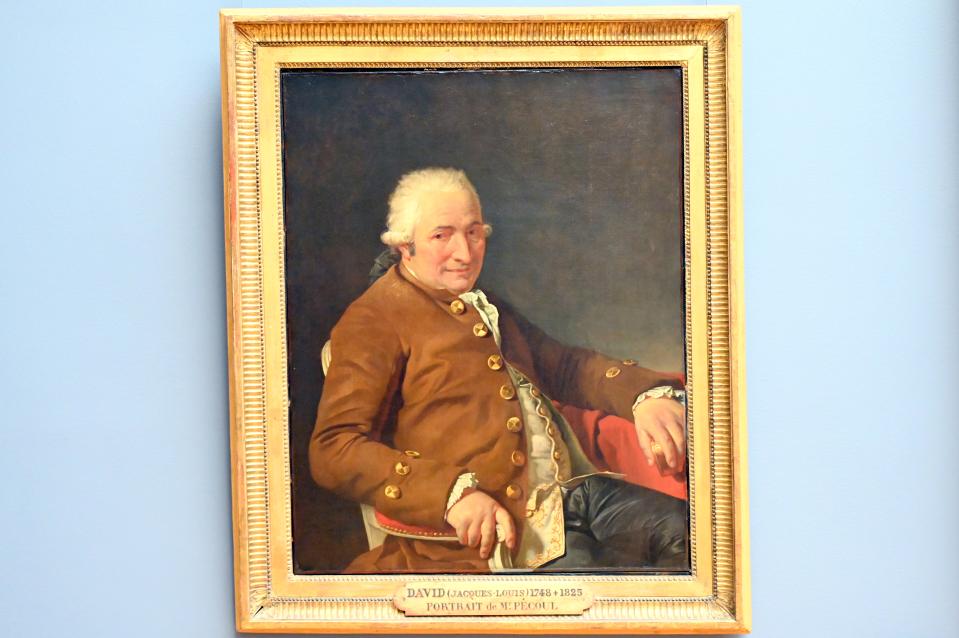 Jacques-Louis David (1782–1824), Porträt des Charles-Pierre Pécoul, Bauunternehmer der Königsgebäude und Schwiegervater des Künstlers, Paris, Musée du Louvre, Saal 935, 1784