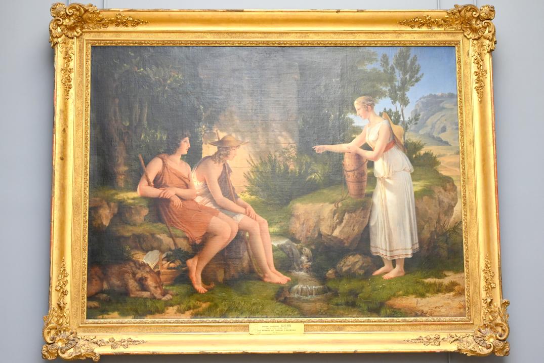 Pierre Narcisse Guérin (1798–1818), Die Hirten am Grab des Amyntas, Paris, Musée du Louvre, Saal 936, 1805, Bild 1/2