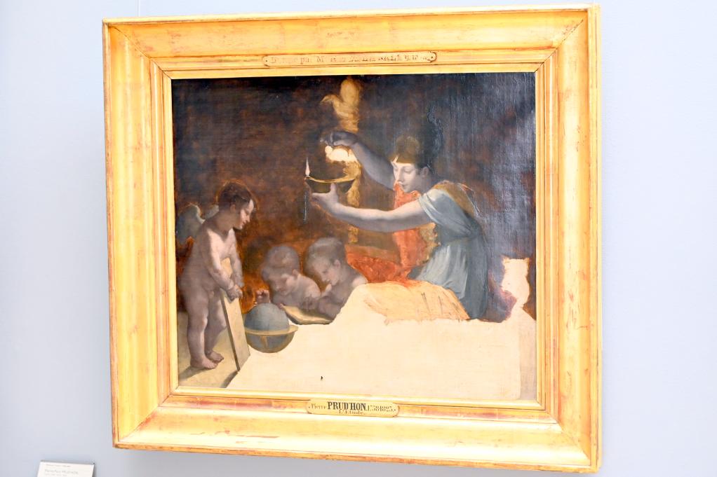 Pierre Paul Prud’hon (1782–1822), Minerva erleuchtet die Genien der Künste und Wissenschaften, Paris, Musée du Louvre, Saal 936, Undatiert, Bild 1/2