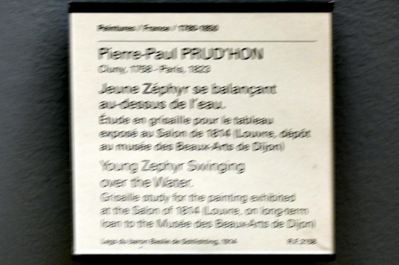 Pierre Paul Prud’hon (1782–1822), Der junge Zephyr schwingt über dem Wasser, Paris, Musée du Louvre, Saal 936, Undatiert, Bild 2/2