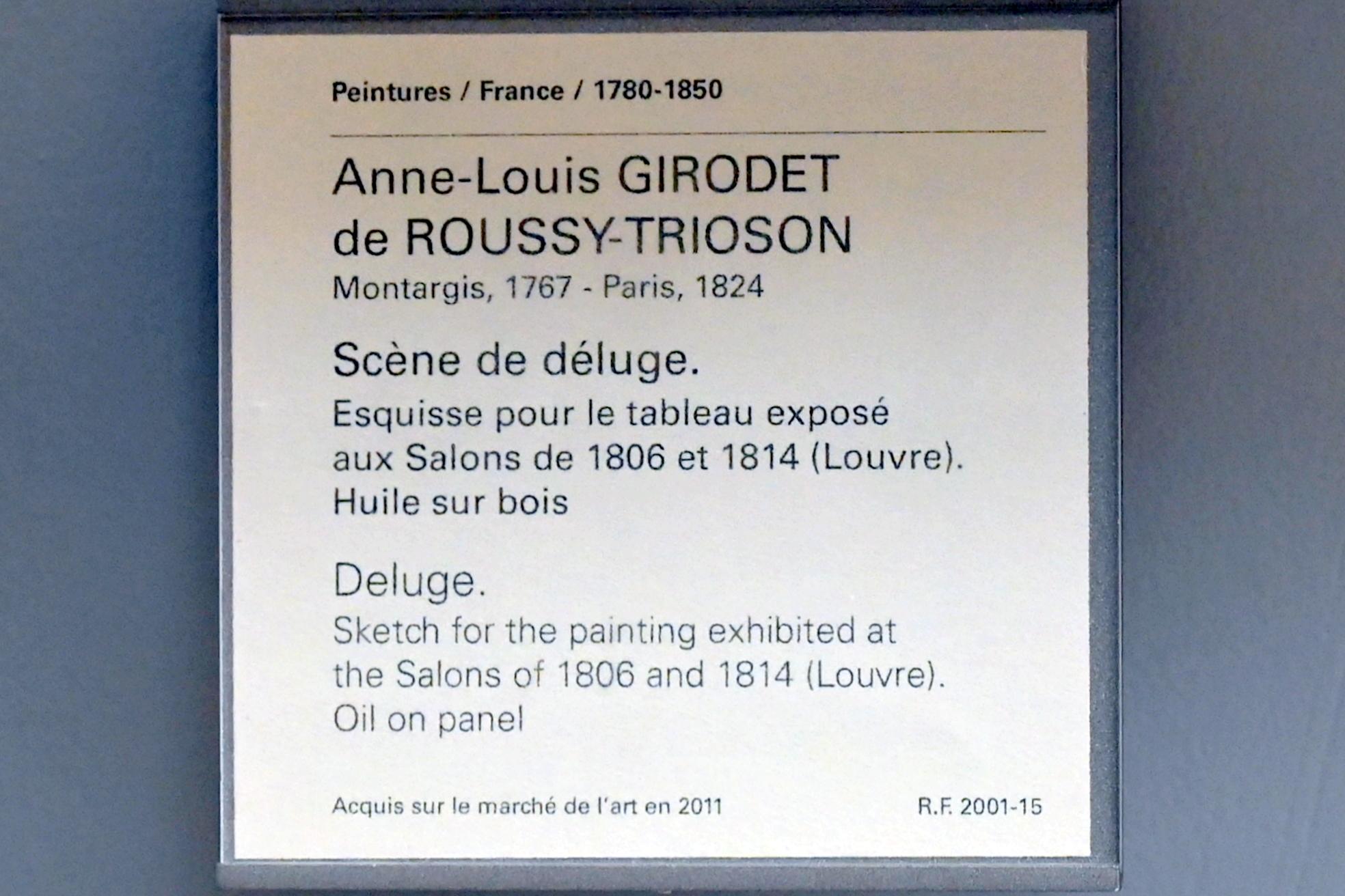 Anne-Louis Girodet-Trioson (1791–1811), Die Sintflut, Paris, Musée du Louvre, Saal 936, Undatiert, Bild 2/2