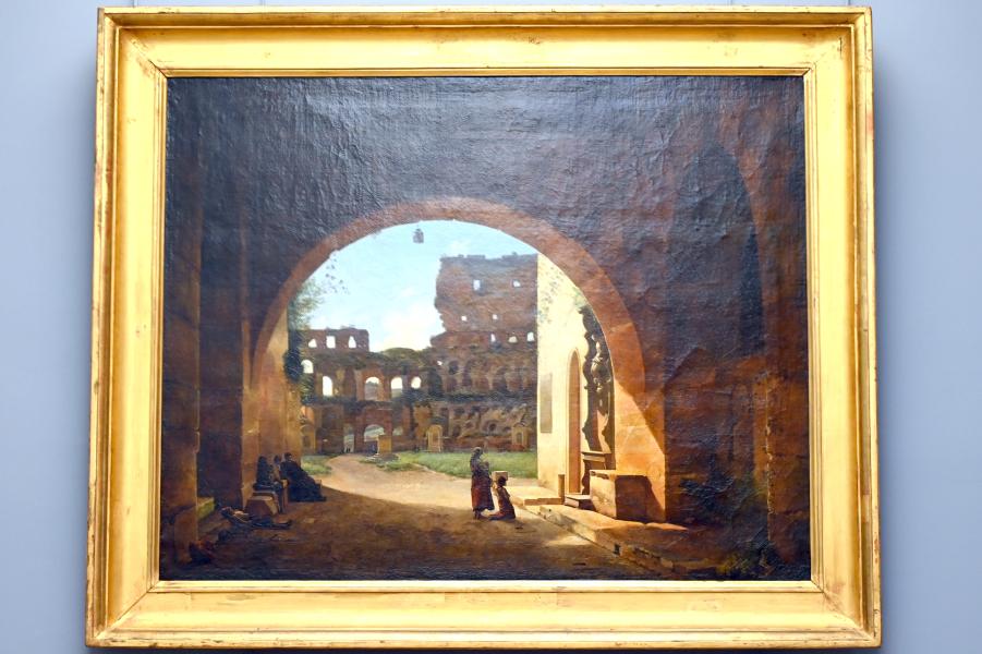 François-Marius Granet (1804–1830), Innenansicht des Kolosseums in Rom, Paris, Musée du Louvre, Saal 936, 1804, Bild 1/2