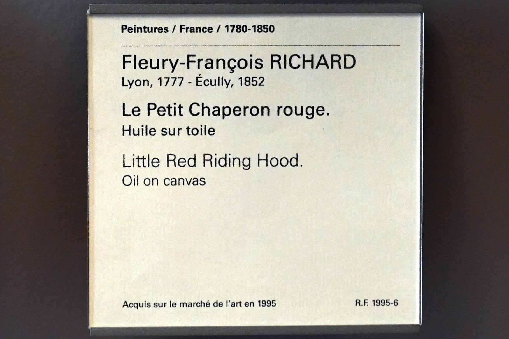 Fleury François Richard (1818), Rotkäppchen und der Wolf, Paris, Musée du Louvre, Saal 937, Undatiert, Bild 2/2