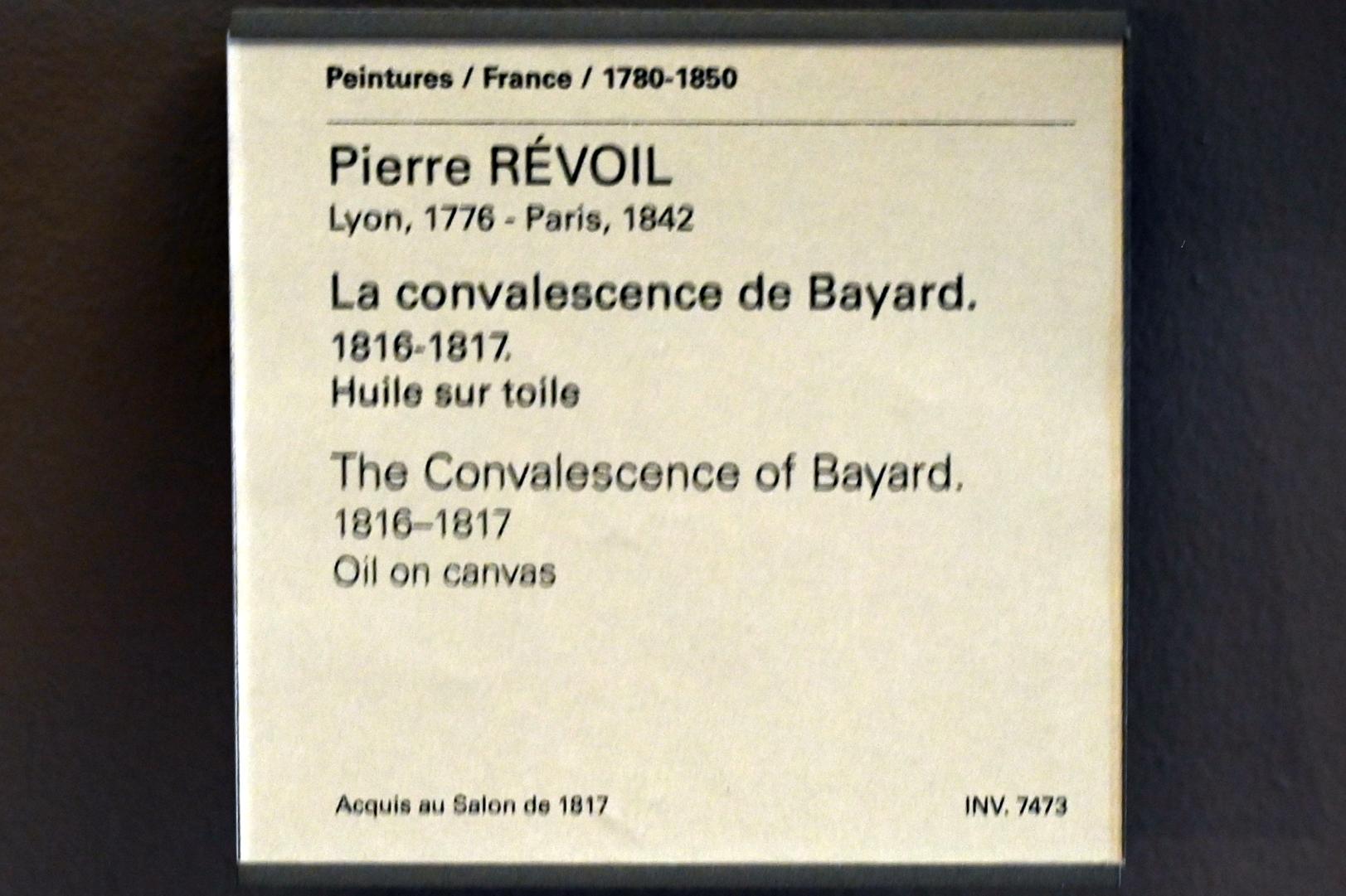 Pierre Révoil (1816), Die Genesung des Bayard, Paris, Musée du Louvre, Saal 937, 1816–1817, Bild 2/2