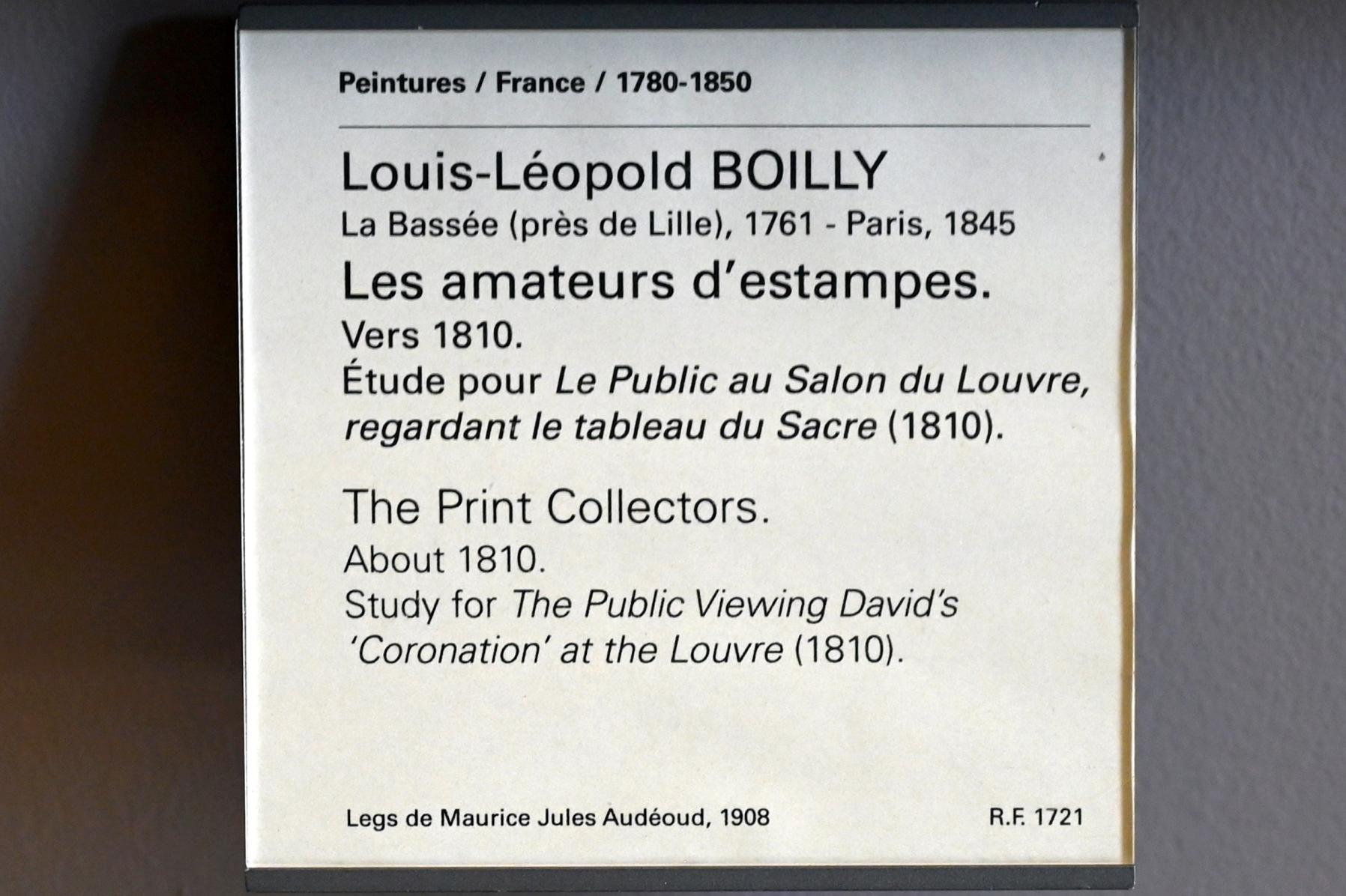 Louis-Léopold Boilly (1790–1818), Die Liebhaber von Drucken, Paris, Musée du Louvre, Saal 938, um 1810, Bild 2/2