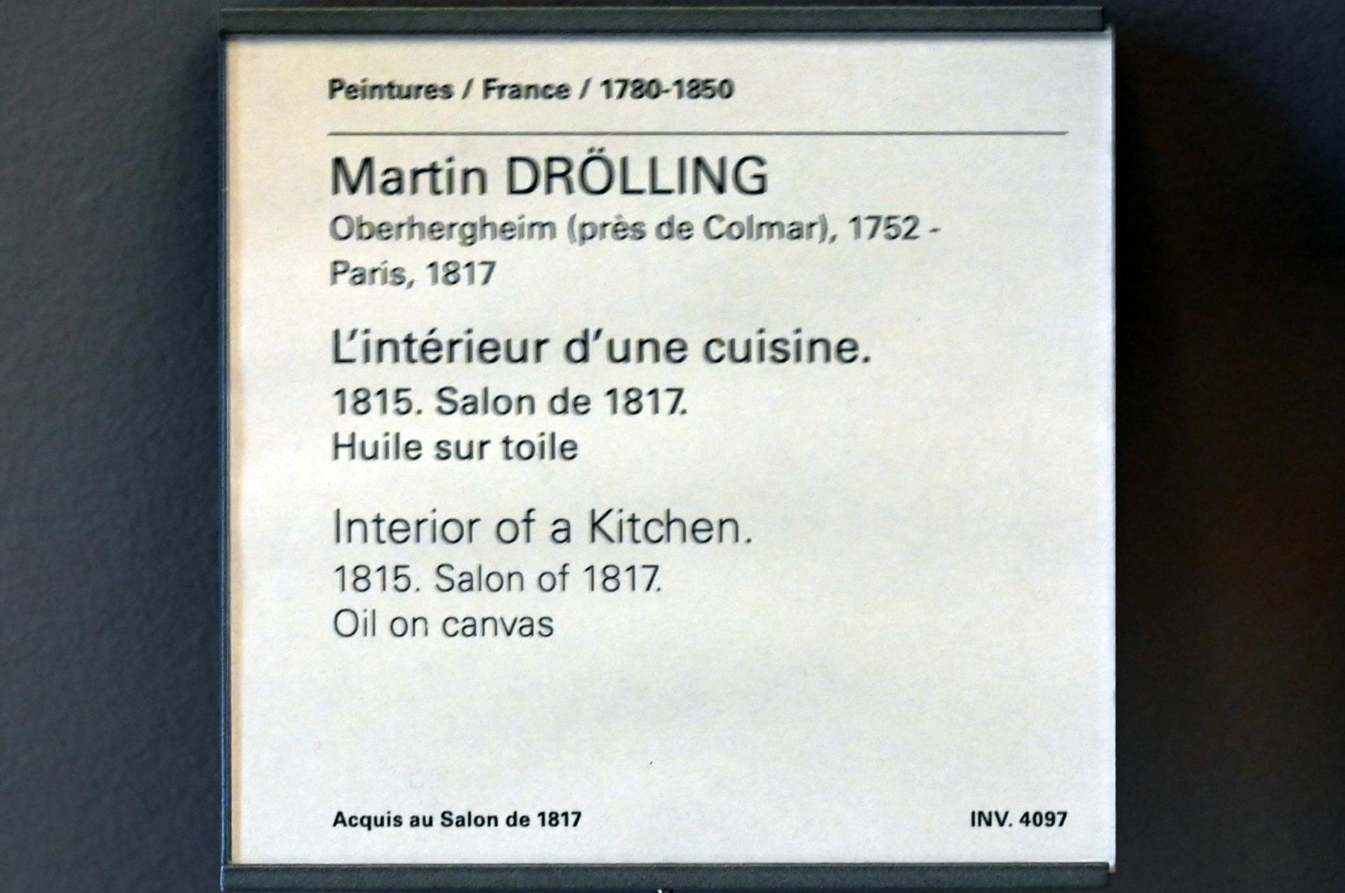 Martin Drolling (1815), Kücheninterieur, Paris, Musée du Louvre, Saal 938, 1815, Bild 2/2