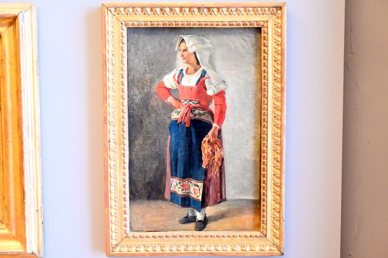 Achille Etna Michallon (1816–1822), Bäuerin aus der Umgebung Roms, Paris, Musée du Louvre, Saal 939, um 1820–1821