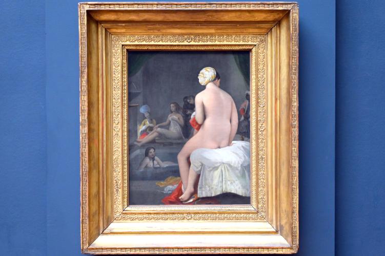 Jean-Auguste-Dominique Ingres (1805–1856), Kleine Badende (Interieur eines Harems), Paris, Musée du Louvre, Saal 940, 1828, Bild 1/2