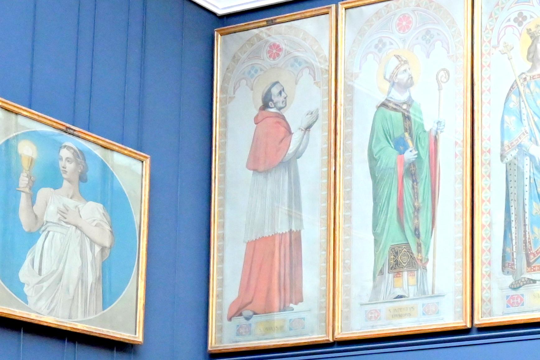 Jean-Auguste-Dominique Ingres (1805–1856), Heiliger Karl Borromäus, Erzbischof von Mailand, Neuilly-sur-Seine, Chapelle Saint-Ferdinand, jetzt Paris, Musée du Louvre, Saal 940, 1842