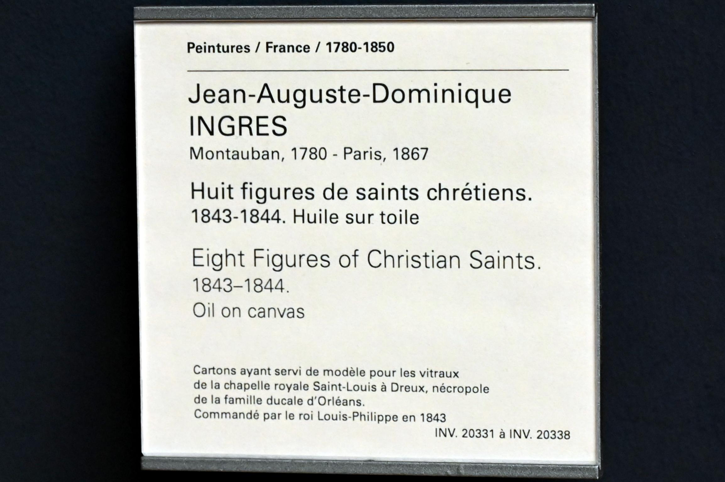 Jean-Auguste-Dominique Ingres (1805–1856), Heilige Genoveva, Schutzpatronin von Paris, Dreux, Chapelle Royale Saint-Louis, jetzt Paris, Musée du Louvre, Saal 940, 1844, Bild 2/2