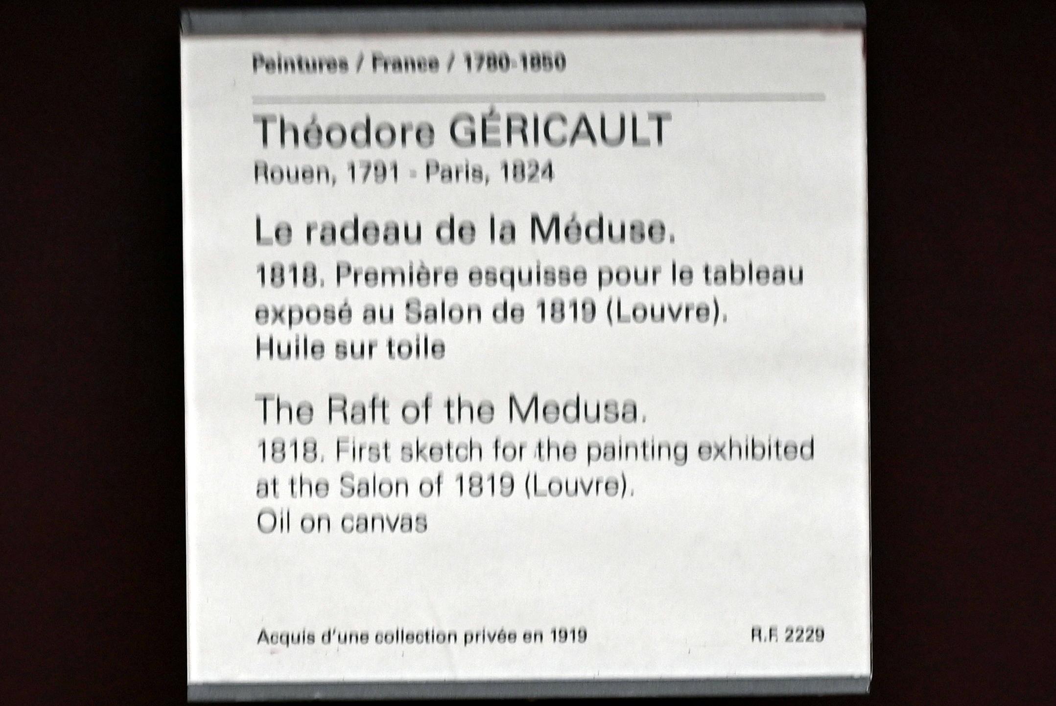 Théodore Géricault (1811–1822), Raub der Medusa, Paris, Musée du Louvre, Saal 941, 1818, Bild 2/2