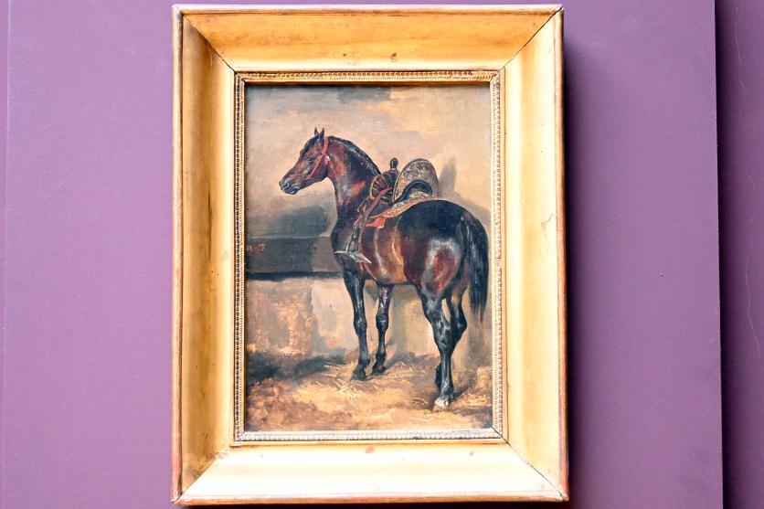 Théodore Géricault (1811–1822), Türkisches Pferd im Stall, Paris, Musée du Louvre, Saal 941, um 1810–1812